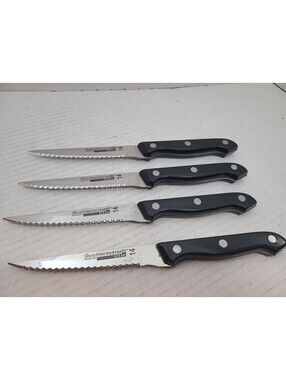 Set of 4 Ronco Showtime Six Star #14 Stainles Riveted Steak Knives